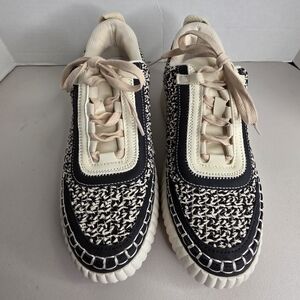 Jellypop Duchess Platform Sneakers Lace Up Low Top Shoes Black White 8M